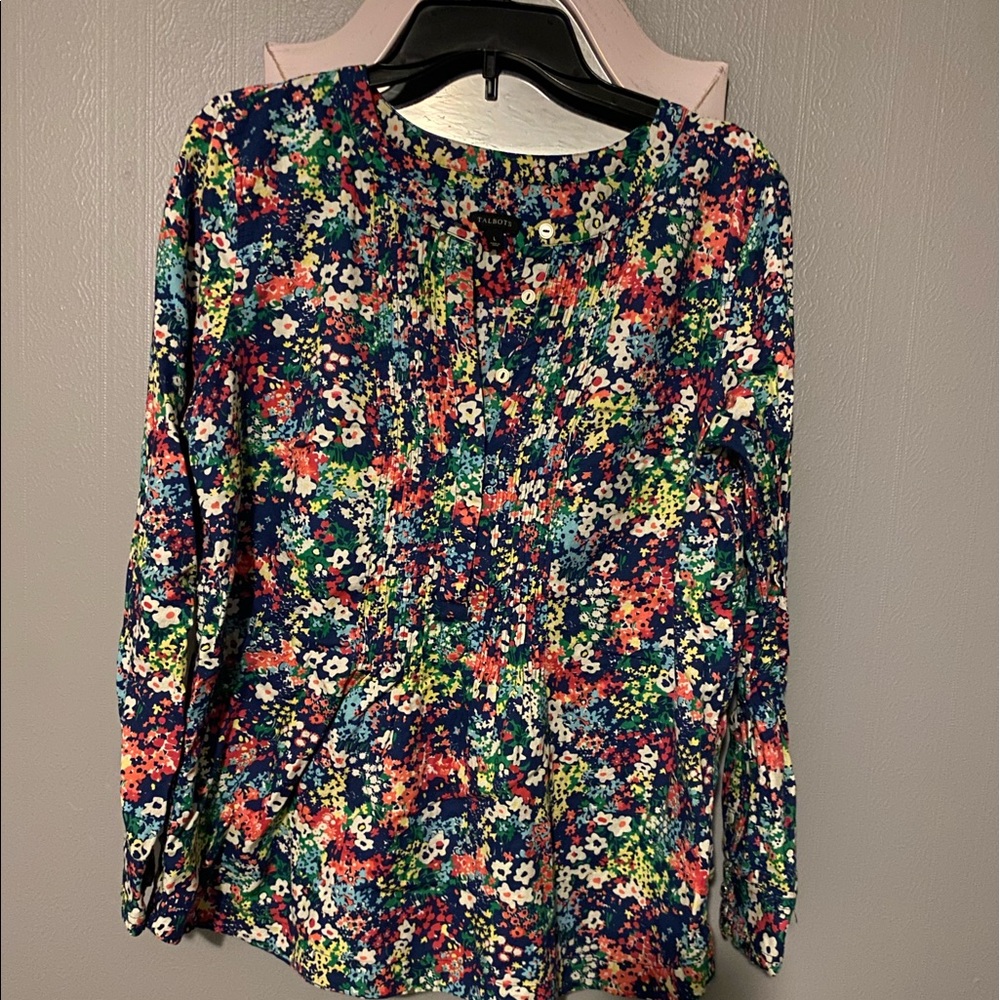 Talbots large blouse in flower pattern